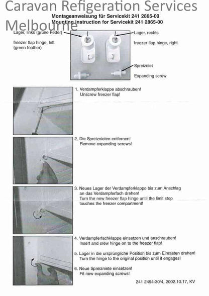 Freezer Door Spring Housings 3 Way RM2301 RM2553 Dometic Caravan Fridge - Pair - Everything Caravans