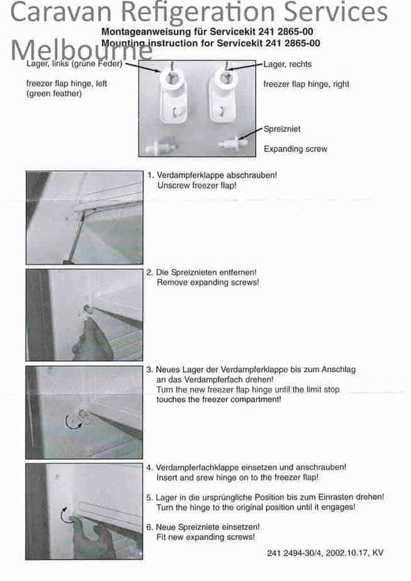 Freezer Door Spring Housings 3 Way RM2301 RM2553 Dometic Caravan Fridge - Pair - Everything Caravans