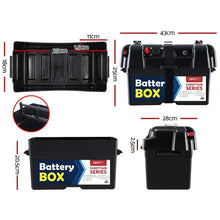 Battery Box 12v Universal Large USB Cigarette Outlets - Everything Caravans