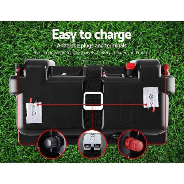 Battery Box 12v Universal Large USB Cigarette Outlets - Everything Caravans