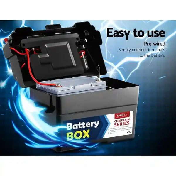 Battery Box 12v Universal Large USB Cigarette Outlets - Everything Caravans