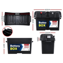 Battery Box Universal Large with USB Cigarette and Anderson Plugs - Everything Caravans