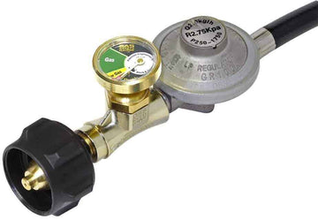 Gas Safety Gauge with Hose and Regulator - Everything Caravans