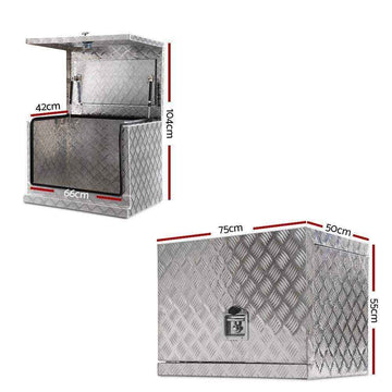 75X50X55Cm Aluminium tool Box - Everything Caravans