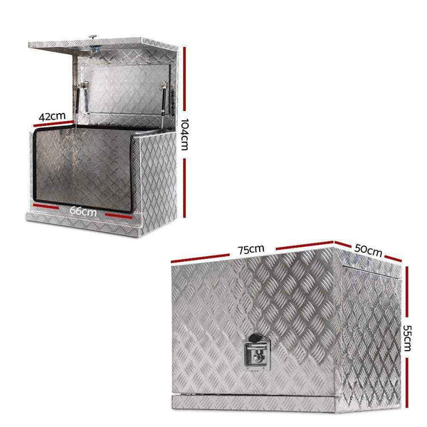 75X50X55Cm Aluminium tool Box - Everything Caravans
