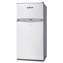 100L Upright Fridge Freezer 12v24V240v Silver - Everything Caravans