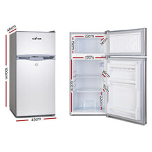 100L Upright Fridge Freezer 12v24V240v Silver - Everything Caravans