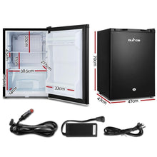 80L Upright Fridge Freezer 12v24V240v Black - Everything Caravans