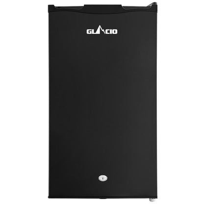 95L Upright Fridge Freezer 12v24V240v Black - Everything Caravans
