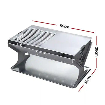 Grillz Fire Pit BBQ Outdoor Folding Cooker - Everything Caravans