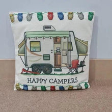 Happy Campers Pillow Cushion - Camper - Everything Caravans