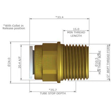 JG Watermark Male Adaptor 12mm Nc2771 - Everything Caravans
