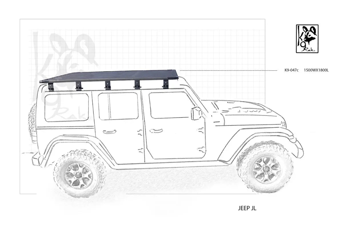 Jeep JL K9 Roof Racks advanced expedition roof racks Eezi-Awn