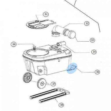 Latch for Cassette of Saneo Toilet - Everything Caravans