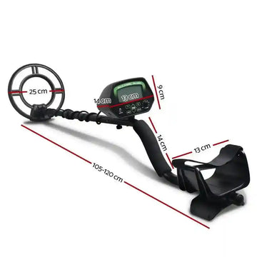 LCD Screen Black Metal Detector with Headphones - Everything Caravans