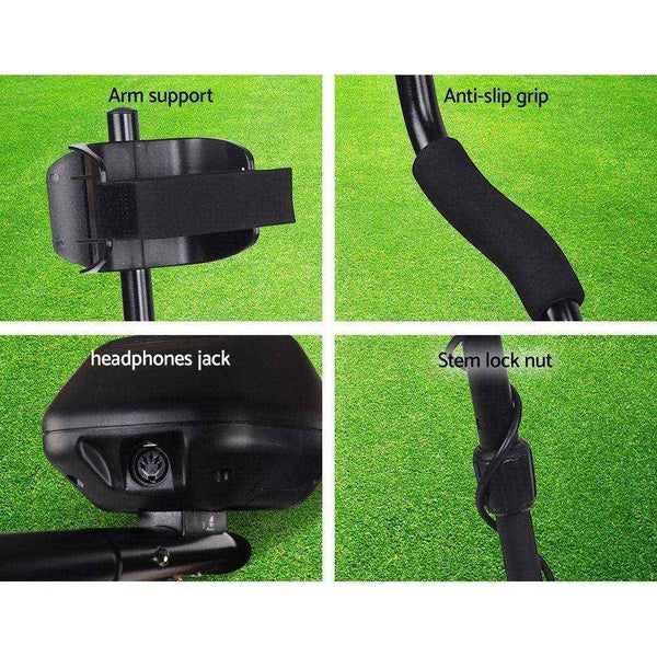 LCD Screen Black Metal Detector with Headphones - Everything Caravans