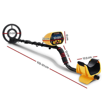 LCD Screen Metal Detector with Headphones Yellow - Everything Caravans