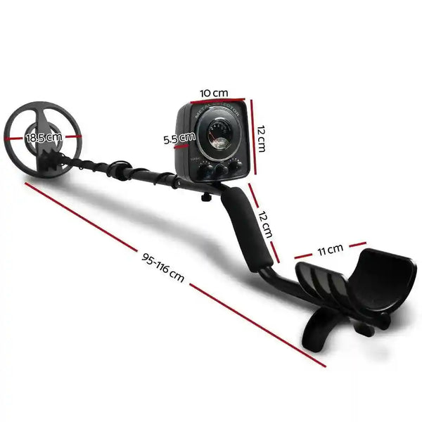 Led Metal Detector with Headphones Black - Everything Caravans