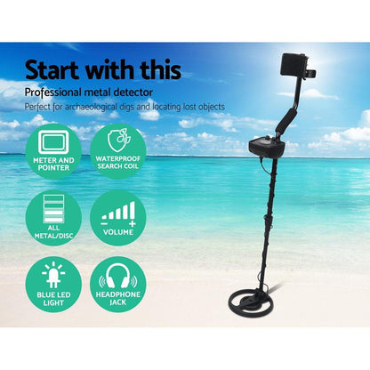Led Metal Detector with Headphones Black - Everything Caravans