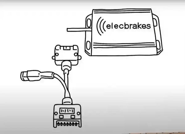 Lead for Elecbrakes Electric Brake Controller - 7Pin Small Round to 7Pin Flat - Everything Caravans