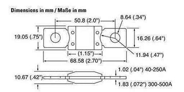 Mega Fuse 60amp Bolt-On Fuse for High Current Wiring Protection - Each - Everything Caravans