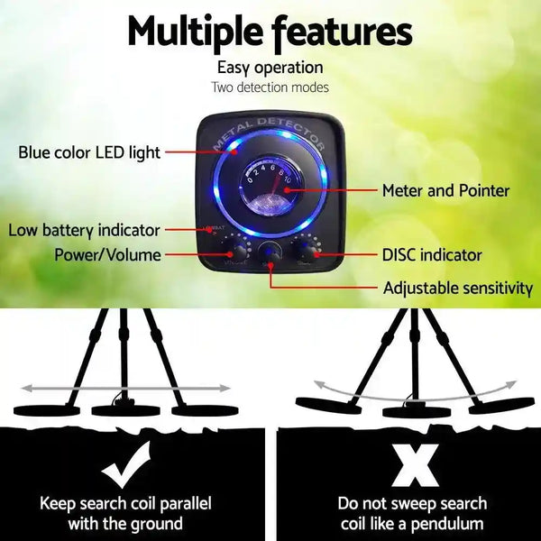Metal Detector and Pinpointer with 2 Modes - Everything Caravans