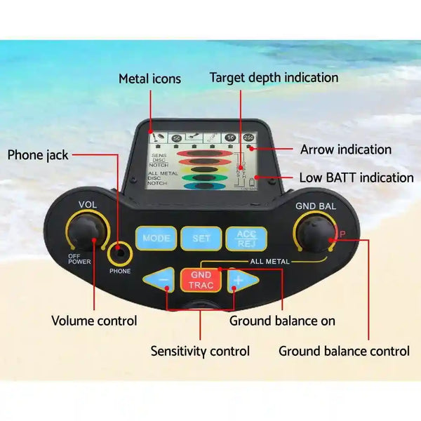 Metal Detector with Pinpointer 250mm - Everything Caravans