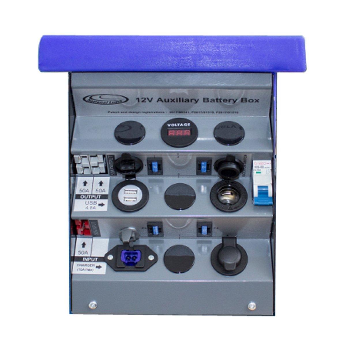 National Luna 12v Auxiliary Battery Box (Blue) - Ideal for Lithium Battery - NLBMS-20112 - Everything Caravans