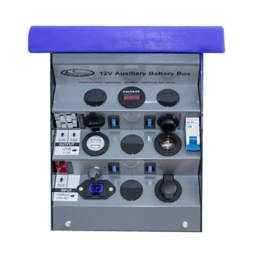 National Luna 12v Auxiliary Battery Box (Blue) - Ideal for Lithium Battery - NLBMS-20112 - Everything Caravans