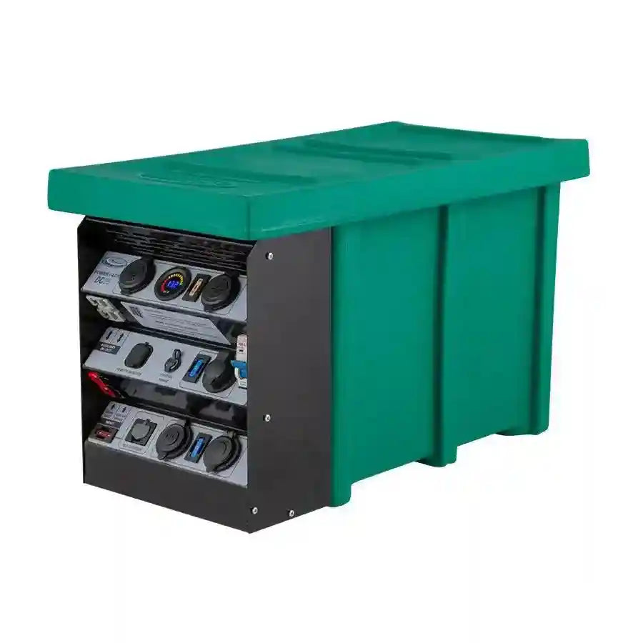 National Luna 12v DCDC Charger Box (Green) Ideal for Lithium Battery - Everything Caravans