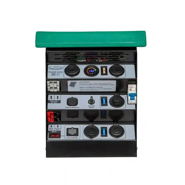 National Luna 12v DCDC Charger Box (Green) Ideal for Lithium Battery - Everything Caravans