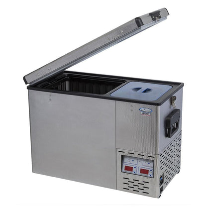 National Luna 50 Litre Legacy Stainless Steel Fridge and Freezer - Dual Zone - Everything Caravans