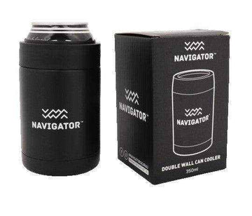 Navigator Gear Double Wall Can Cooler - Stainless Steel Black - Everything Caravans