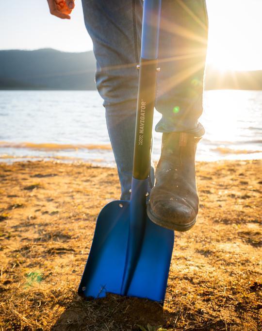 Navigator Gear Shovel Buddy Alloy - Blue - Everything Caravans