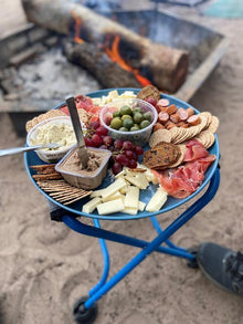 Navigator Gear the Nowhere Flip Stool Blue Grey 125Kg - Everything Caravans