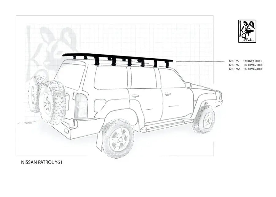 Nissan Patrol Y62 K9 Roof Racks advanced expedition roof racks  Due Jan 2023 Eezi-Awn