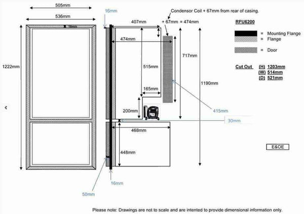 Nova Kool RFU6209 DC 151 Litre Upright Fridge Freezer - Everything Caravans