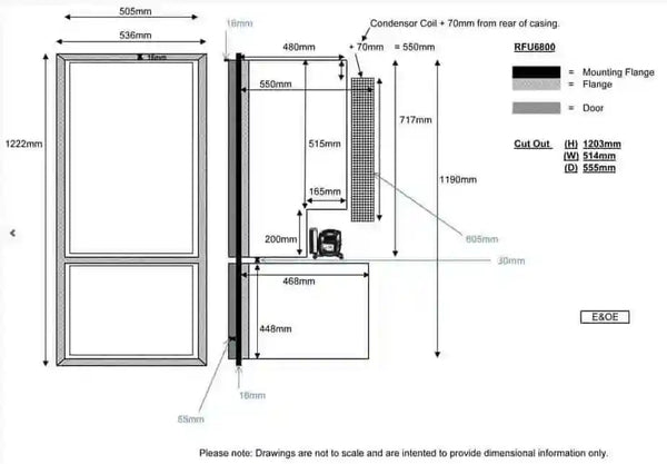 Nova Kool RFU6809 DC 173 Litre Upright Fridge Freezer - Everything Caravans