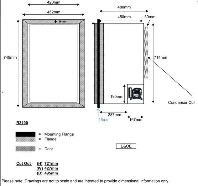 Novakool R3100Dc - 85 Litre 12volt Compressor Fridge Freezer - Everything Caravans