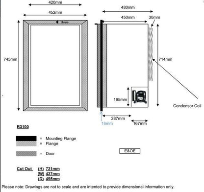 Novakool R3100Dc - 85 Litre 12volt Compressor Fridge Freezer - Everything Caravans