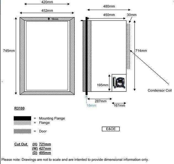 Novakool R3100Dc - 85 Litre 12volt Compressor Fridge Freezer - Everything Caravans