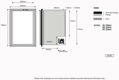Novakool R4502Dc - 122 Litre 12volt Compressor Fridge (No Freezer) - Everything Caravans