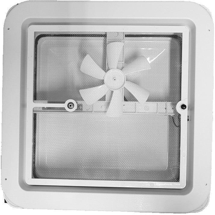 Ozvent 14" x 14" Hatch with 12volt Fan - for Van Roof - 10015 - Everything Caravans