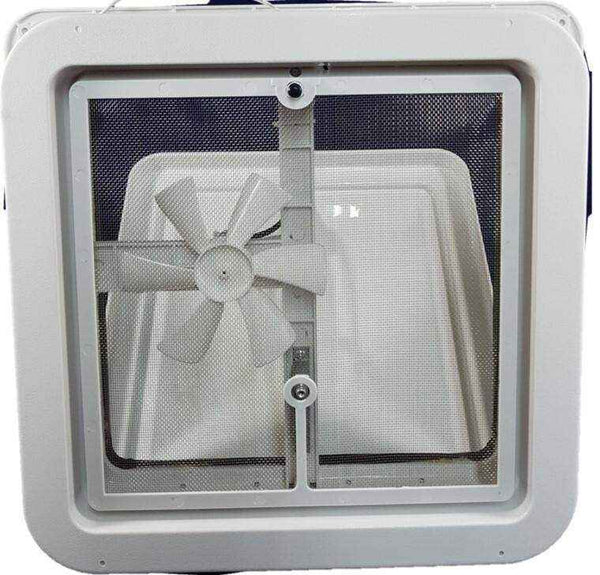 Ozvent 14" x 14" Hatch with 12volt Fan - for Van Roof - 10015 - Everything Caravans