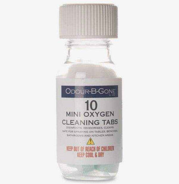 Odour B Gone Mini Oxygen Cleaning Tabs for Use in a Spray Bottle x 10 - Everything Caravans
