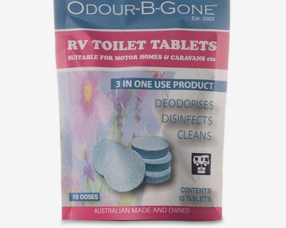 Odour B Gone Fast Release Toilet Tablets - 10 Tablets - Everything Caravans