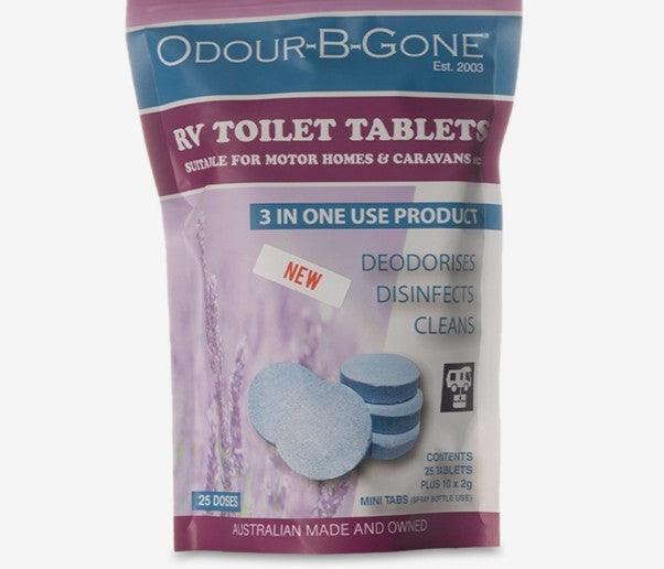 Odour B Gone Toilet Tablets 25 Tablets Plus 10 Mini Tabs - Everything Caravans