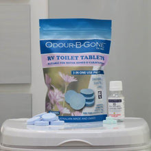 Odour B Gone Toilet Fast Release Tablets 50 Tablets with 10 Mini Tabs - Everything Caravans