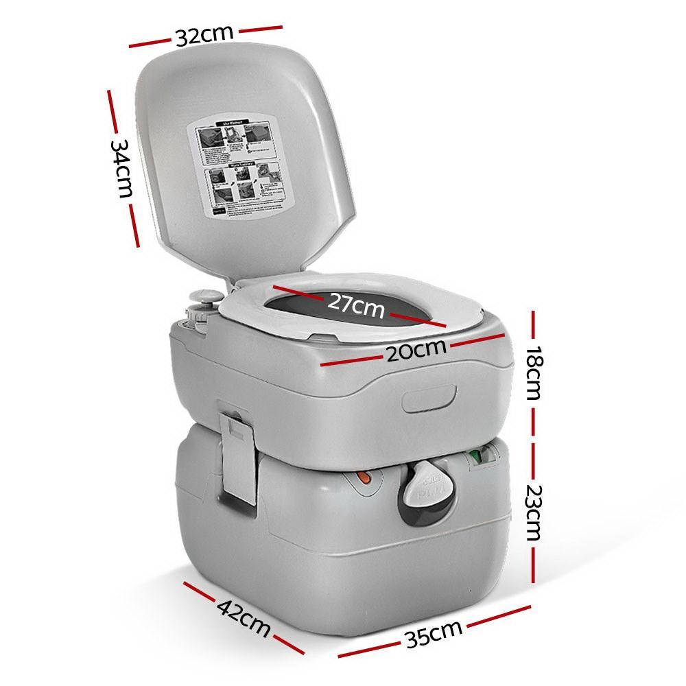 Outdoor Portable Camping Toilet 22L - Everything Caravans