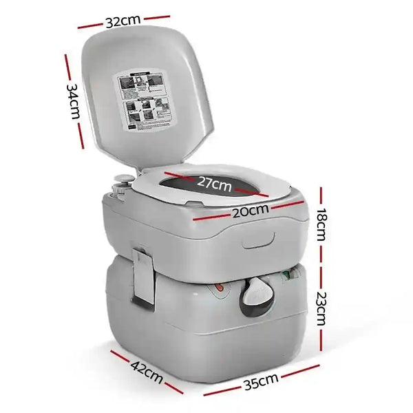 Outdoor Portable Camping Toilet 22L - Everything Caravans